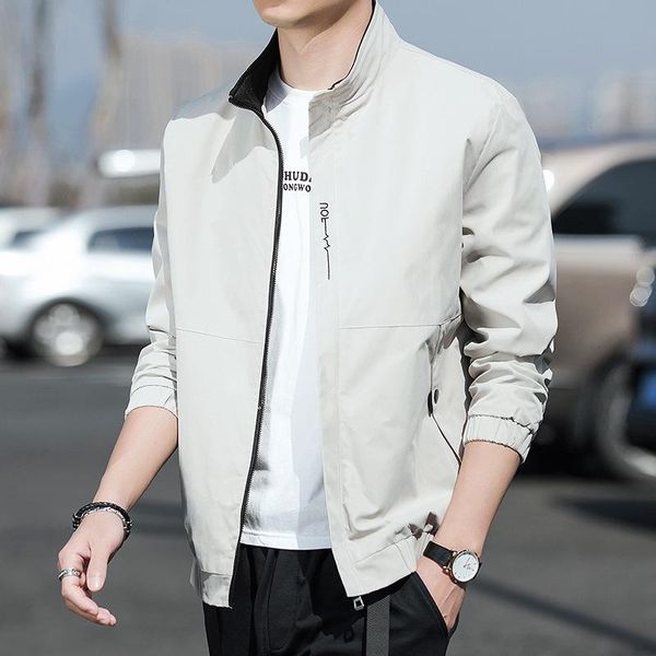 men's jackets jacket 2021 autumn korean youth slim fit handsome stand collar baseball casual brand wear, Black;brown
men's jackets jacket 2021 autumn korean youth slim fit handsome stand collar baseball casual brand wear, Black;brown
