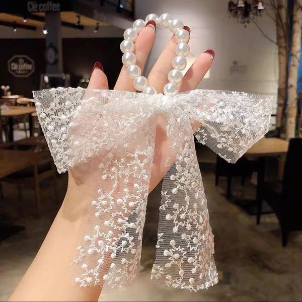 sweet girl lace bow tie with pearl head string ribbon large hair accessories 211608, Pink
sweet girl lace bow tie with pearl head string ribbon large hair accessories 211608, Pink