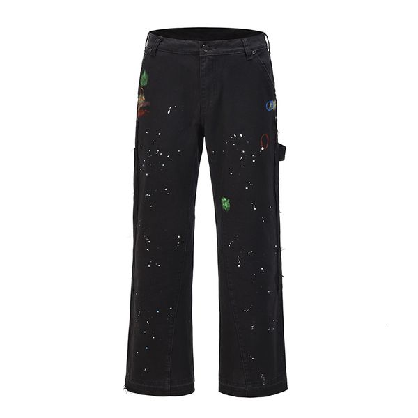 2021 new graffiti tinta pintada perna larga alargamento dos homens streetwear reta casual jeans harajuku lavado retro solto denim calas phrd, Blue
2021 new graffiti tinta pintada perna larga alargamento dos homens streetwear reta casual jeans harajuku lavado retro solto denim calas phrd, Blue