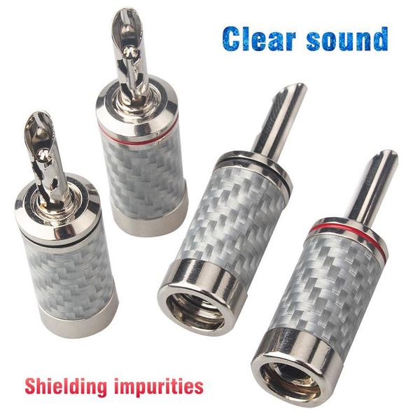 smart power plugs black / white carbon fiber pure copper rhodium plated banana plug with teeth hifi audio speaker cable
smart power plugs black / white carbon fiber pure copper rhodium plated banana plug with teeth hifi audio speaker cable