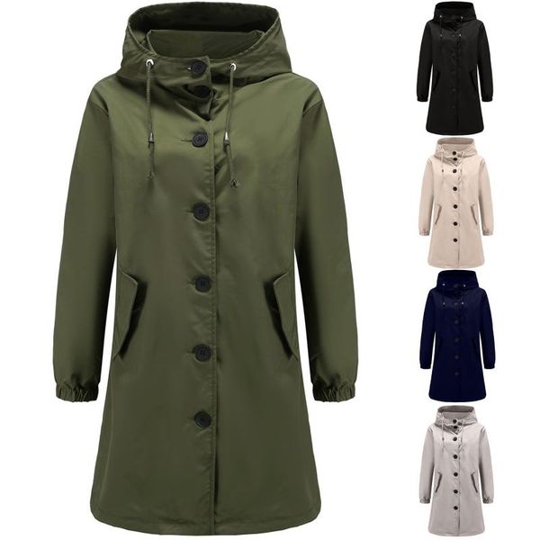 women's trench coats fashion casual loose solid colors windproof long jacket large size outdoor hooded windbreaker coat chaqueta mujer#, Tan;black
women's trench coats fashion casual loose solid colors windproof long jacket large size outdoor hooded windbreaker coat chaqueta mujer#, Tan;black