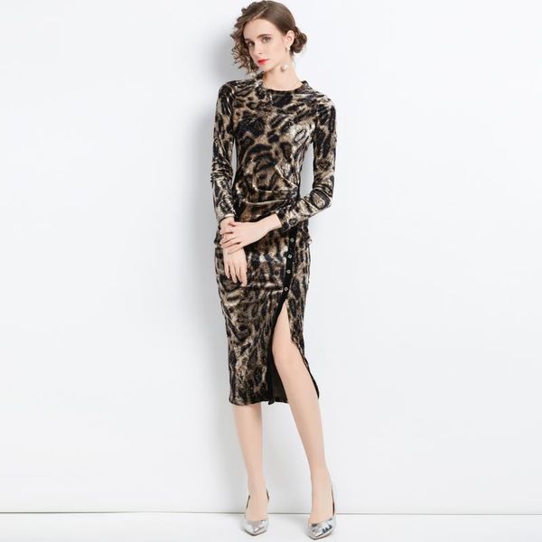 casual dresses leopard print bottoming velvet stitching bag hip french dress women vestido midi elegante slim christening gothic k8917, Black;gray
casual dresses leopard print bottoming velvet stitching bag hip french dress women vestido midi elegante slim christening gothic k8917, Black;gray
