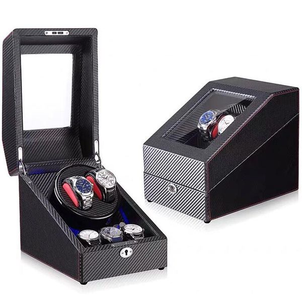 watch boxes & cases 3+2 led carbon fiber leather automatic mechanical winder holder display motor shaker box mover winding remontoir, Black;blue
watch boxes & cases 3+2 led carbon fiber leather automatic mechanical winder holder display motor shaker box mover winding remontoir, Black;blue