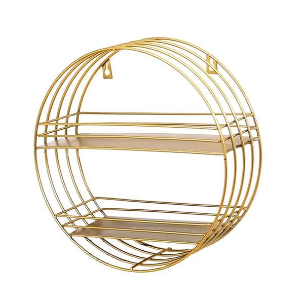 golden fashion round storage rack multifunctional iron storage shelf single layer mural holder organizer for home living
golden fashion round storage rack multifunctional iron storage shelf single layer mural holder organizer for home living