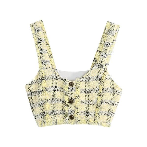 women's tanks & camis 2021 spring summer women female polyester plaid brand blouse outwear camisole, White
women's tanks & camis 2021 spring summer women female polyester plaid brand blouse outwear camisole, White