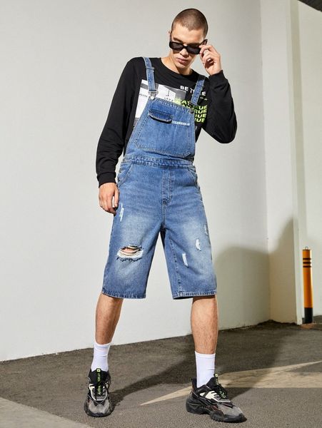 men ripped pocket front washed denim overall m2wf#, Blue
men ripped pocket front washed denim overall m2wf#, Blue