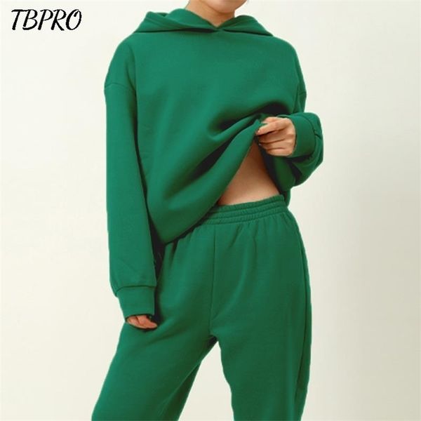 women solid fleece two piece sets winter casual ladies tracksuit long sleeve female hoodie suit oversize hooded sport pants suit 211027, White
women solid fleece two piece sets winter casual ladies tracksuit long sleeve female hoodie suit oversize hooded sport pants suit 211027, White