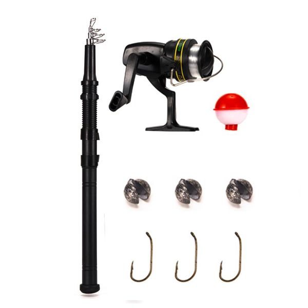 1set/bag fishing rod kit with fishing rod and spinning reel float hooks saltwater freshwater travel pole set
1set/bag fishing rod kit with fishing rod and spinning reel float hooks saltwater freshwater travel pole set
