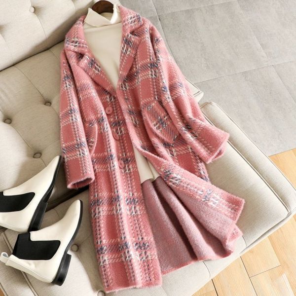 2021 new arrival autumn winter women jacket plaid sweater artificial wool ladies casual thick outerwear lamb cashmere coat n7a0, White;black
2021 new arrival autumn winter women jacket plaid sweater artificial wool ladies casual thick outerwear lamb cashmere coat n7a0, White;black