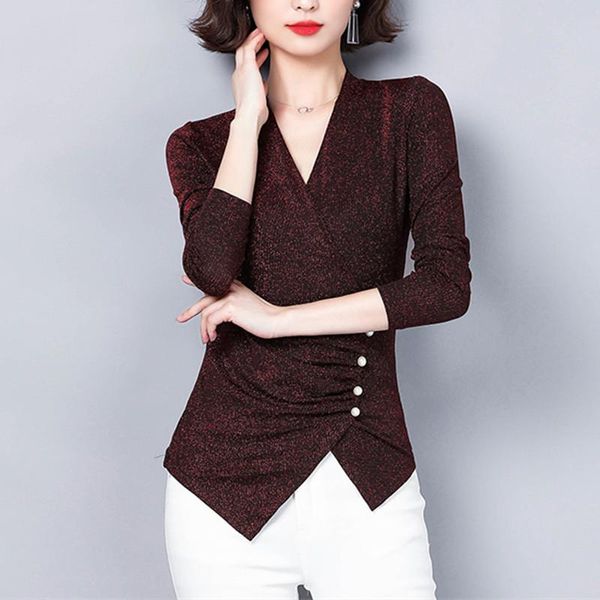 women's blouses & shirts blouse solid for women cross v-neck mesh bright silk ladies long sleeve clothing female 2021 basic, White
women's blouses & shirts blouse solid for women cross v-neck mesh bright silk ladies long sleeve clothing female 2021 basic, White