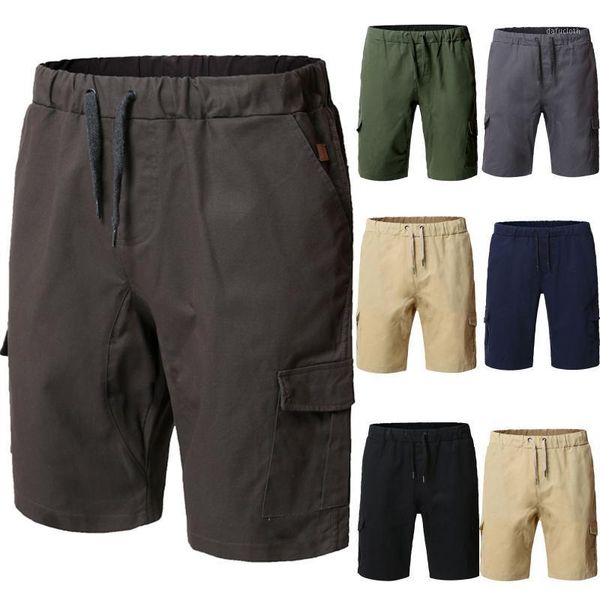 men's shorts summer cargo for fashion man solid color elastic waist mid loose pockets bandage casual short pants cool boy wear, White;black
men's shorts summer cargo for fashion man solid color elastic waist mid loose pockets bandage casual short pants cool boy wear, White;black
