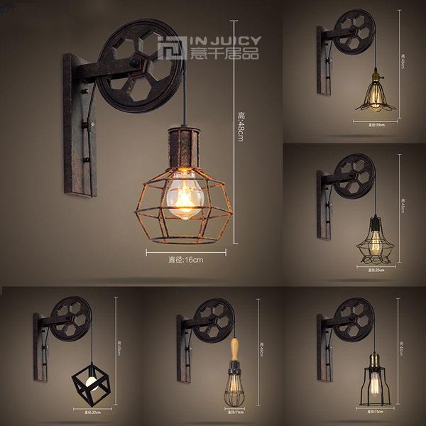 wall lamp vintage industrial e27 led iron light lifting pulley loft aisle restaurant bar bedroom reading living room home decor
wall lamp vintage industrial e27 led iron light lifting pulley loft aisle restaurant bar bedroom reading living room home decor