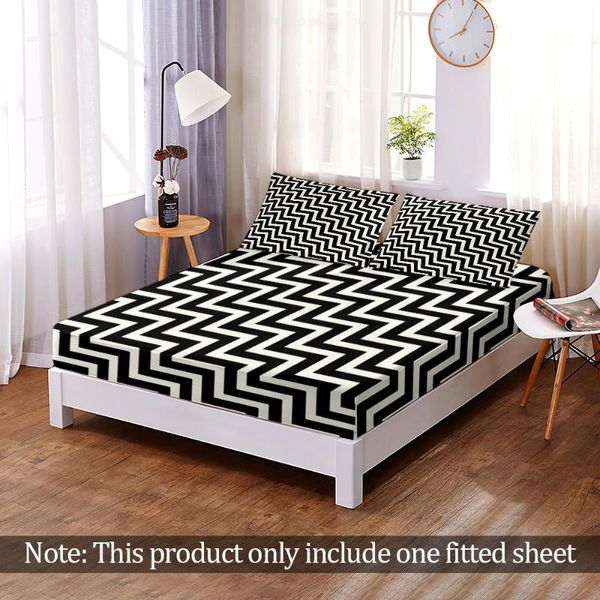 sheets & sets 3d black and white stripes printed fitted sheet mattress cover for bed four corners with elastic band
sheets & sets 3d black and white stripes printed fitted sheet mattress cover for bed four corners with elastic band