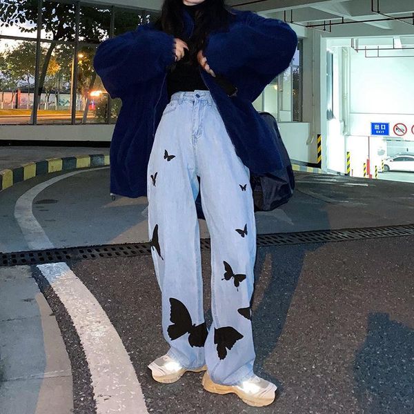 women's jeans streetwear print women high waist straight loose denim pants vintage y2k korean fashion baggy egirl trousers 90s casual, Blue
women's jeans streetwear print women high waist straight loose denim pants vintage y2k korean fashion baggy egirl trousers 90s casual, Blue