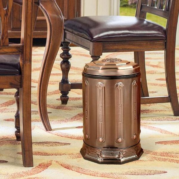 6l stainless steel antique trash can household garbage can with lid bronze waste bin for home office kitchen bathroom zm222
6l stainless steel antique trash can household garbage can with lid bronze waste bin for home office kitchen bathroom zm222
