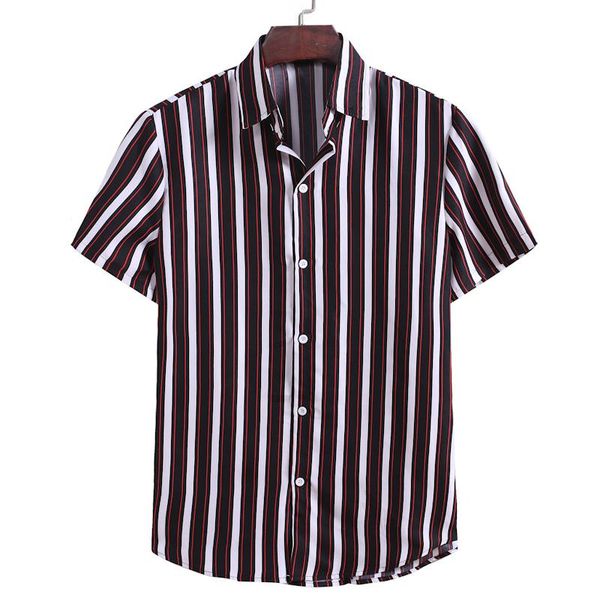 men's casual shirts 2021 men striped short sleeve shirt fashion creative turn-down neck loose summer male maximum asian size -3xl, White;black
men's casual shirts 2021 men striped short sleeve shirt fashion creative turn-down neck loose summer male maximum asian size -3xl, White;black
