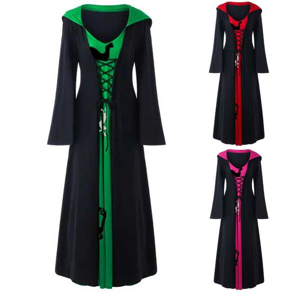 fashion women solid color medieval long sleeve hooded stitching lace-up hooded vampire witch dress casual gothic robe costume#g3 y1006, Black;gray
fashion women solid color medieval long sleeve hooded stitching lace-up hooded vampire witch dress casual gothic robe costume#g3 y1006, Black;gray