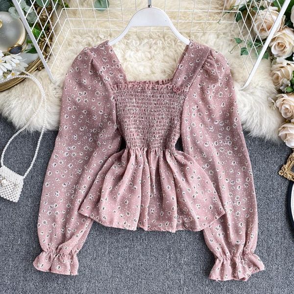 women chic gorgeous sweet retro square collar elastic waist chiffon shirt lady long sleeve korean fashion clothing short blouse l258, White
women chic gorgeous sweet retro square collar elastic waist chiffon shirt lady long sleeve korean fashion clothing short blouse l258, White