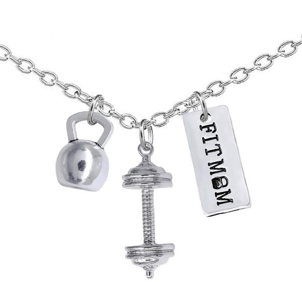 pendant necklaces exquisite 3d metal kettlebells barbell combination necklace fit bodybuilders lovers men and women fitness jewelry, Silver
pendant necklaces exquisite 3d metal kettlebells barbell combination necklace fit bodybuilders lovers men and women fitness jewelry, Silver