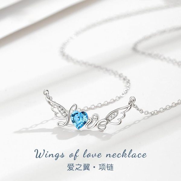pendant necklaces 925 sterling silver for women all-match clavicle chain austrian crystal heart wing high-end butterfly jewelry
pendant necklaces 925 sterling silver for women all-match clavicle chain austrian crystal heart wing high-end butterfly jewelry