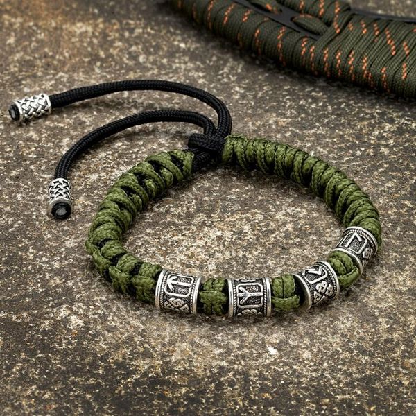 charm bracelets ancient greece viking rune amulet bead men women handmade woven adjustable wristband paracord jewelry, Golden;silver
charm bracelets ancient greece viking rune amulet bead men women handmade woven adjustable wristband paracord jewelry, Golden;silver