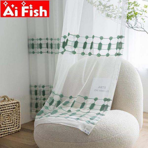curtain & drapes green geometric thicker embroidered voile bedroom curtains white transparent tulle window screening for living room balcony
curtain & drapes green geometric thicker embroidered voile bedroom curtains white transparent tulle window screening for living room balcony