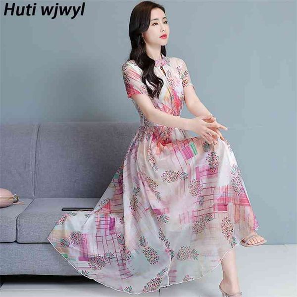 spring summer plus size print vintage casual pink dress women bodycon party vestidos chiffon beach vacation boho maxi 210528, Black;gray
spring summer plus size print vintage casual pink dress women bodycon party vestidos chiffon beach vacation boho maxi 210528, Black;gray