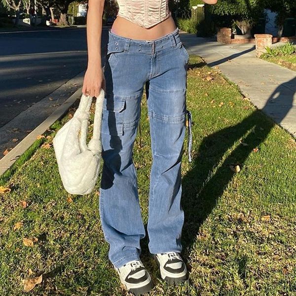 women's jeans zoki retro blue women sashes denim pants y2k ruched drawstring cargo pockets trousers street summer fashion 2021
women's jeans zoki retro blue women sashes denim pants y2k ruched drawstring cargo pockets trousers street summer fashion 2021
