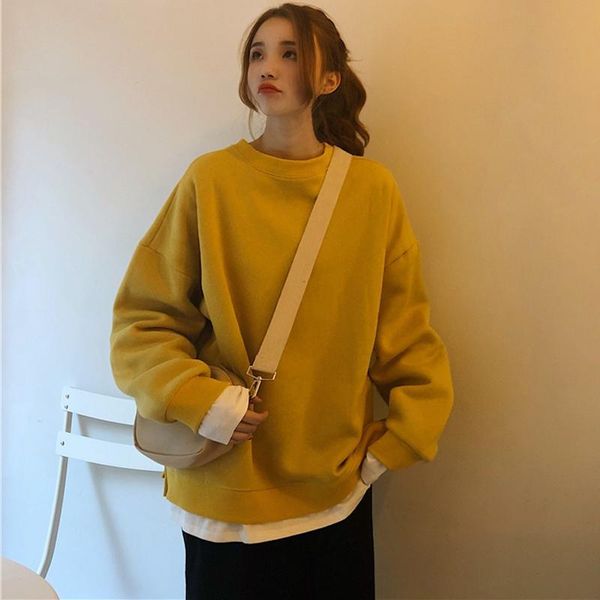 women's hoodies & sweatshirts 2 colors autumn winter 2021 preppy style women korean faux two pieces thick sweatshirt womens pullovers (, Black
women's hoodies & sweatshirts 2 colors autumn winter 2021 preppy style women korean faux two pieces thick sweatshirt womens pullovers (, Black