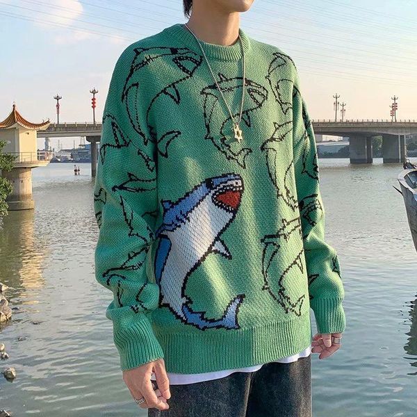 men's sweaters harajuku men winter vintage knitted hip hop green sweater blouse pullovers korean fashion long sleeve anime cartoons clo, White;black
men's sweaters harajuku men winter vintage knitted hip hop green sweater blouse pullovers korean fashion long sleeve anime cartoons clo, White;black