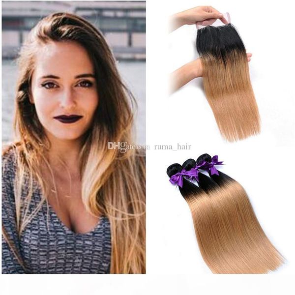 brazilian ombre human hair t1b 27 dark root honey blonde extensions straight virgin hair 3 bundles with lace closure middle part, Black;brown
brazilian ombre human hair t1b 27 dark root honey blonde extensions straight virgin hair 3 bundles with lace closure middle part, Black;brown