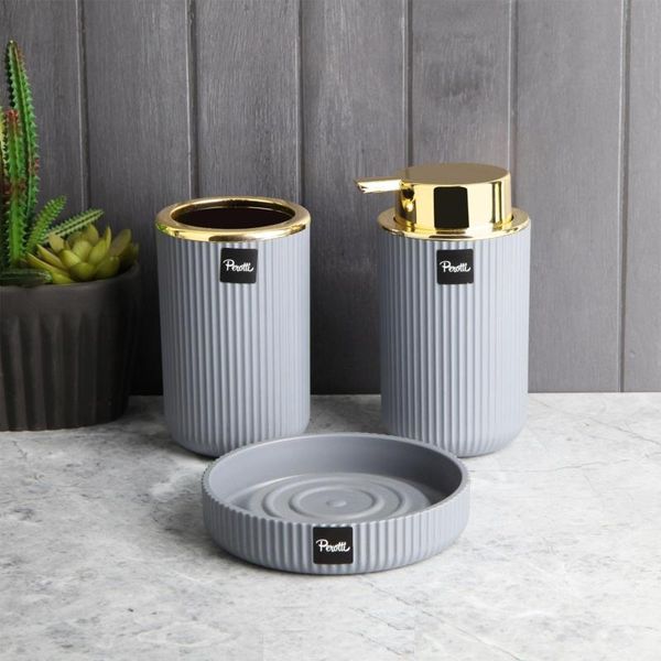 bath accessory set 3 pcs modern bathroom supplies liquid soap dispenser, toothbrush holder, solid plate
bath accessory set 3 pcs modern bathroom supplies liquid soap dispenser, toothbrush holder, solid plate