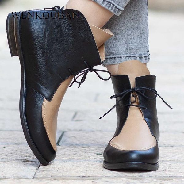 boots plus size ankle women platform shoes ladies lace up buckle thick heel short fmeale casual footwear botas mujer, Black
boots plus size ankle women platform shoes ladies lace up buckle thick heel short fmeale casual footwear botas mujer, Black