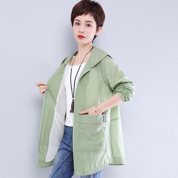 women's jackets 2021 spring summer breathable sun protection clothing women thin slim windbreaker plus size ladies casual hooded coat g, Black;brown
women's jackets 2021 spring summer breathable sun protection clothing women thin slim windbreaker plus size ladies casual hooded coat g, Black;brown