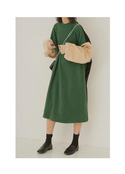 casual dresses women contrast color big size long dress round neck sleeve loose fit fashion tide spring autumn 2021, Black;gray
casual dresses women contrast color big size long dress round neck sleeve loose fit fashion tide spring autumn 2021, Black;gray
