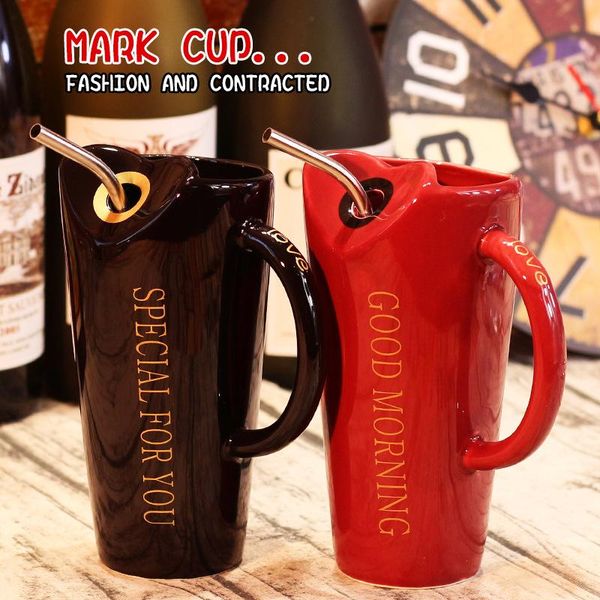 mugs nordic creative ceramic cup cute personality male and female couple large capacity simple mark straw milk coffee
mugs nordic creative ceramic cup cute personality male and female couple large capacity simple mark straw milk coffee