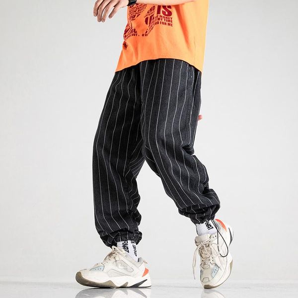men's pants plaid harem korean streetwear man 2021 loose ankle-length trousers harajuku male clothing, Black
men's pants plaid harem korean streetwear man 2021 loose ankle-length trousers harajuku male clothing, Black