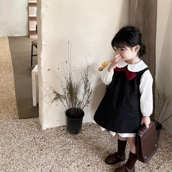 clothing sets dress vest full sleeve knee length pullover a-line solid regular cotton fashion simple sweet spring autumn children girls, White
clothing sets dress vest full sleeve knee length pullover a-line solid regular cotton fashion simple sweet spring autumn children girls, White