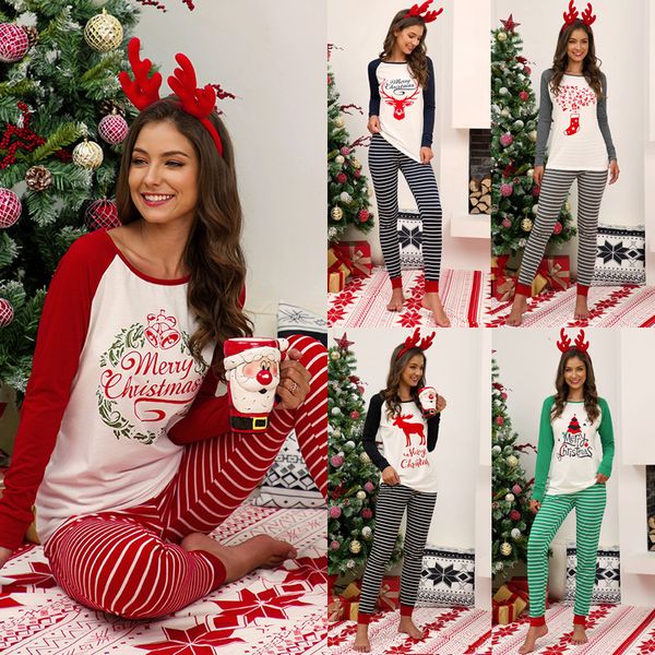 2021 new christmas pajamas two pieces sets women autumn winter letter elk tree print sleeve +stripe long pencil pants home suits ay52, White
2021 new christmas pajamas two pieces sets women autumn winter letter elk tree print sleeve +stripe long pencil pants home suits ay52, White