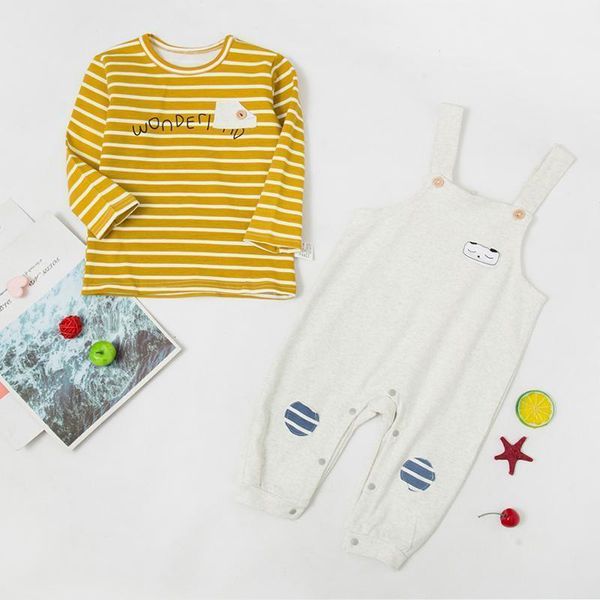 clothing sets 2021 spring autumn baby boy girls cartoon set toddler long sleeve stripe blouse+overalls pants 2pcs suit kids clothes1, White
clothing sets 2021 spring autumn baby boy girls cartoon set toddler long sleeve stripe blouse+overalls pants 2pcs suit kids clothes1, White