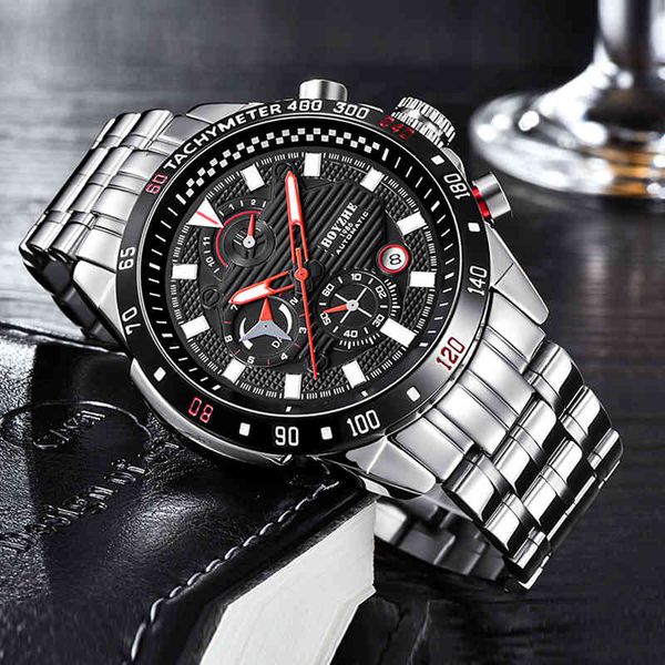 boyzhe men automic mechanical clock multifunctional week calendar display waterproof sports s relogio masculino, Slivery;brown
boyzhe men automic mechanical clock multifunctional week calendar display waterproof sports s relogio masculino, Slivery;brown