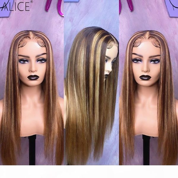 alice highlight straight t-part lace front human hair wigs scalp closure wigs with baby hair 150% density non-remy, Black;brown
alice highlight straight t-part lace front human hair wigs scalp closure wigs with baby hair 150% density non-remy, Black;brown