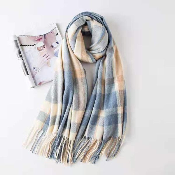 scarves plaid scarf women's autumn and winter color warm custom imitation cashmere shawl european american thickened neckwear whole, Blue;gray
scarves plaid scarf women's autumn and winter color warm custom imitation cashmere shawl european american thickened neckwear whole, Blue;gray