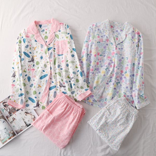 2021 spring and autumn new style ladies cotton woven collar button pajamas home floral long-sleeved trousers suit women okxd, Black;brown
2021 spring and autumn new style ladies cotton woven collar button pajamas home floral long-sleeved trousers suit women okxd, Black;brown