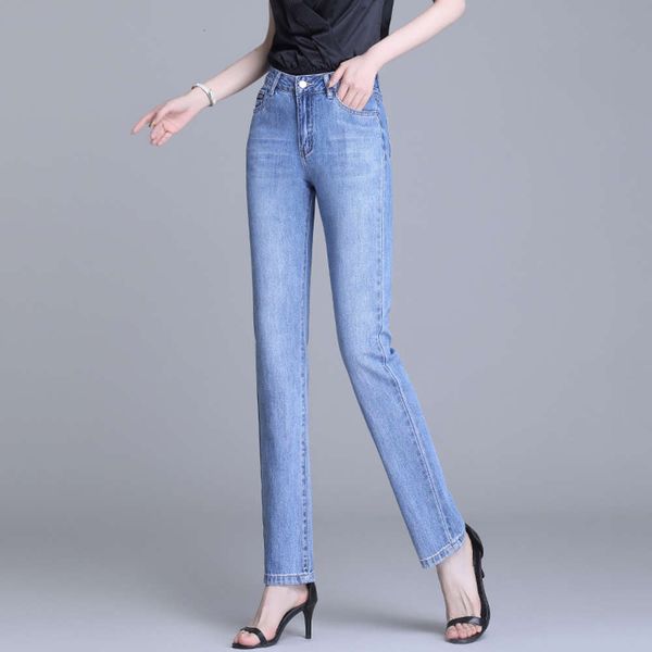 women's loose thin style summer high waist and small foot pants, Blue