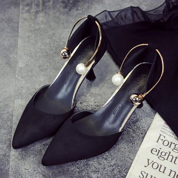 dress shoes fashion high heels pearl buckle are thin and comfortable ladies platform office h14-12, Black 
dress shoes fashion high heels pearl buckle are thin and comfortable ladies platform office h14-12, Black