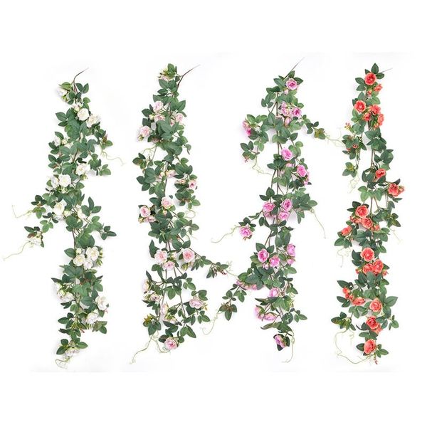 140cm fake flower string artificial rose flowers vine garland plants leaves wedding home decor hanging flowers decorations
140cm fake flower string artificial rose flowers vine garland plants leaves wedding home decor hanging flowers decorations