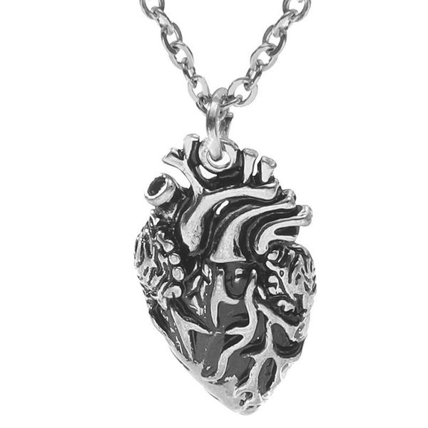 pendant necklaces fashion heart necklace organ couple punk party jewelry gift, Silver
pendant necklaces fashion heart necklace organ couple punk party jewelry gift, Silver
