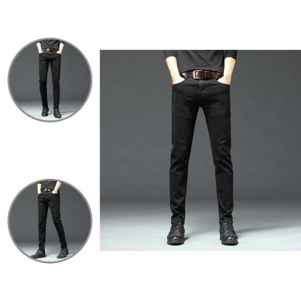 men's jeans denim pants stretchy fashion multi pockets mid-waist straight pencil, Blue
men's jeans denim pants stretchy fashion multi pockets mid-waist straight pencil, Blue