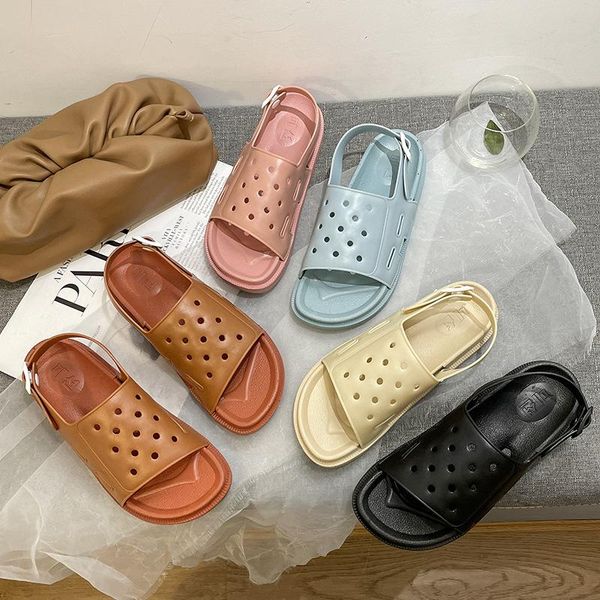 sandals 2021 summer women's soft bottom hole beach shoes thick casual flat open toe fish mouth, Black
sandals 2021 summer women's soft bottom hole beach shoes thick casual flat open toe fish mouth, Black